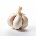 Garlic Clove On White Background: A High-key Lighting Photography