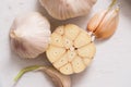 Garlic Cloves and Bulb for food cooking in the kitchen