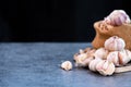 Garlic Cloves and Bulb. Thai organic herb and ingredient for food cooking Thai food. Royalty Free Stock Photo