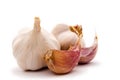 Garlic cloves with bulbs Royalty Free Stock Photo