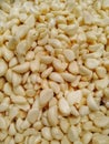 Garlic cloves, peeled close up, nature spice food