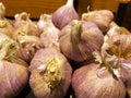 Garlic cloves whole on display in a retail grocery store in Georgia