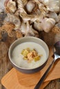 Garlic cream soup Royalty Free Stock Photo