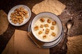 Garlic cream soup Royalty Free Stock Photo