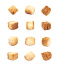 Garlic crouton isolated