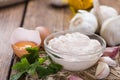 Garlic Dip (Aioli) Royalty Free Stock Photo
