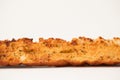 garlic french bread on white background