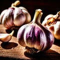 Garlic fresh raw organic vegetable