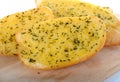 Garlic and herb bread slices Royalty Free Stock Photo
