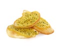 Garlic and herb bread slices Royalty Free Stock Photo