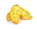 Garlic and herb bread slices Royalty Free Stock Photo