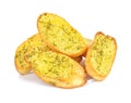 Garlic and herb bread slices Royalty Free Stock Photo