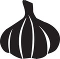 garlic icon. garlic bulb sign. vegetable symbol. flat style