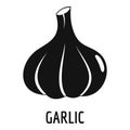 Garlic icon, simple style.