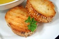 Garlic Infused Crusty Bread Royalty Free Stock Photo