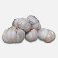 Garlic isolated white background Royalty Free Stock Photo