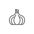 Garlic line icon.