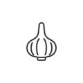 Garlic line icon