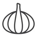 Garlic line icon, vegetable and diet