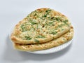 Garlic Naan, A delicious Indian flat bread baked in clay oven