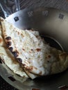 garlic naan very yummy and too good for your tastebuds Royalty Free Stock Photo