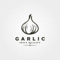 Garlic onion object logo vector symbol illustration design, garlic spice and herb isolated design