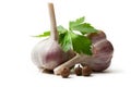 Garlic, pepper, parsley Royalty Free Stock Photo