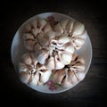 Garlic on plate Royalty Free Stock Photo