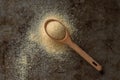 Garlic Powder Spilled from a Teaspoon Royalty Free Stock Photo