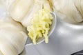 Garlic Press With Fresh Garlic Royalty Free Stock Photo