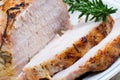 Garlic Rosemary Roast Pork Royalty Free Stock Photo