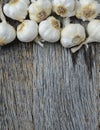 Garlic on Rustic Wood