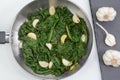 Garlic sauteed spinach dish