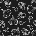 Garlic seamless pattern