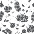 Garlic seamless pattern