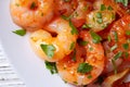 Garlic shrimp pinchos tapas from Spain Royalty Free Stock Photo