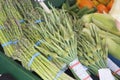 Garlic Spears and Asparagus Bundles Royalty Free Stock Photo