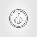 garlic spice or onion vegetable logo vector illustration design