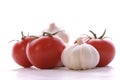 Garlic and tomatos Royalty Free Stock Photo