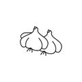 Garlic vegetable icon. Simple line, outline vector of organic food icons for ui and ux, website or mobile application