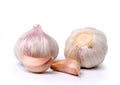 Garlic on white background