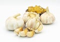 Garlic on white background Royalty Free Stock Photo