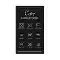 Garment Care Instructions Vector