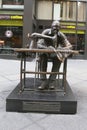 The Garment Worker sculpture by Judith Weller at the Fashion District in Manhattan