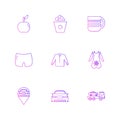 garments ,cloths , wear , dress , eps icons set vector