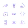 garments ,cloths , wear , dress , eps icons set vector