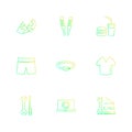 garments ,cloths , wear , dress , eps icons set vector