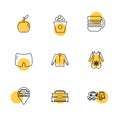 garments ,cloths , wear , dress , eps icons set vector