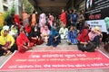 Garments Workers Protest In Dhaka, Bangladesh Royalty Free Stock Photo