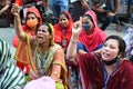 Garments Workers Protest In Dhaka, Bangladesh Royalty Free Stock Photo